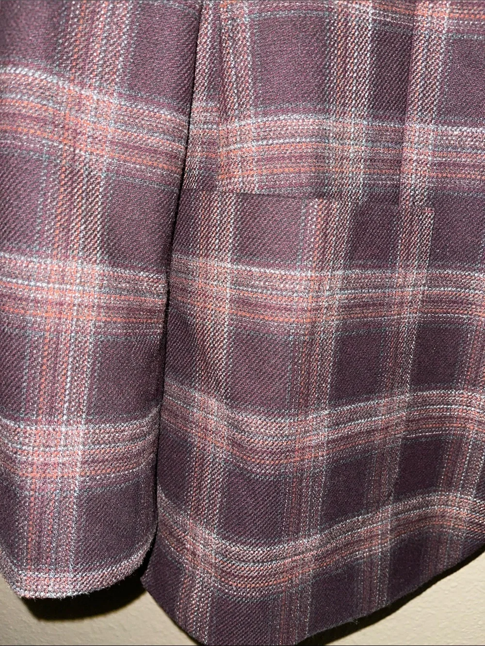 Murano Plum Plaid Two-Button Men's Blazer
